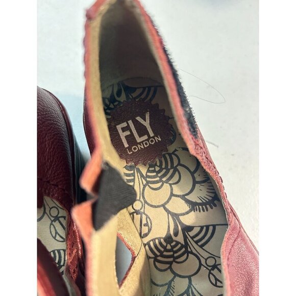 FLY London Women's Yogo Wedge Pump Cherry Mousse 37 US 6.5 7 - Picture 5 of 6